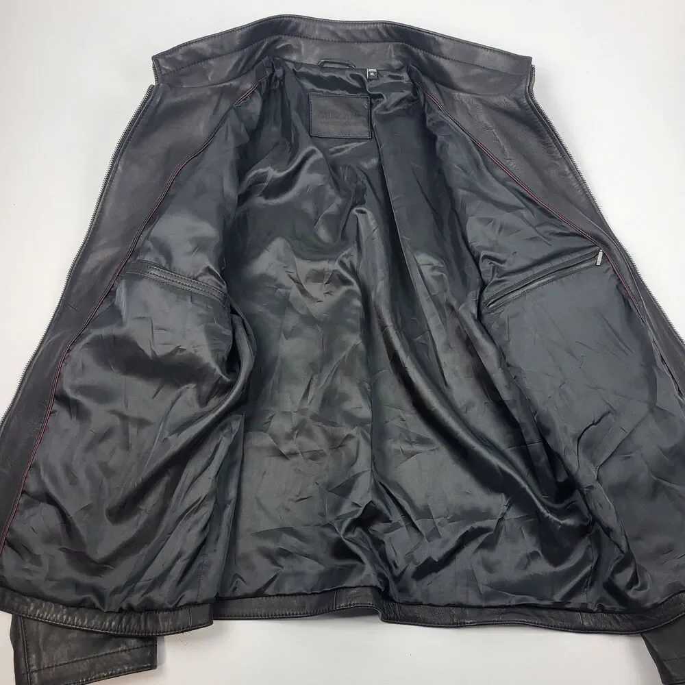 Murano Premium Leather Genuine jacket Lamb Skin Black